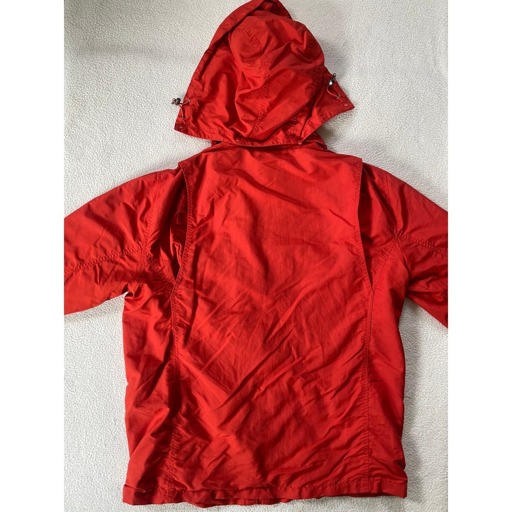 Lands' End Mens Medium Field Jacket Red Lightweight Nylon Utility Coat 435444 - Picture 16 of 16